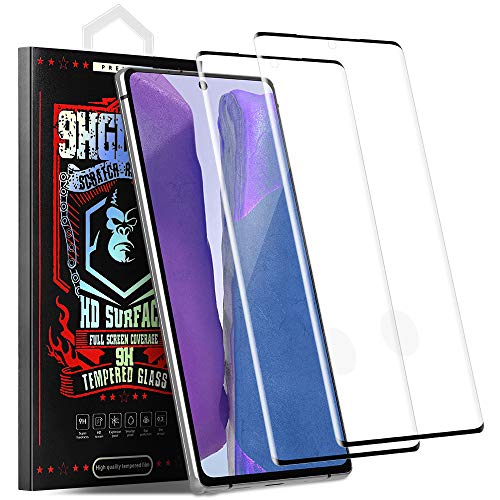 APETOO 2 Pack Galaxy Note 20 Screen Protector, 9H Hardness HD Clear Protective Film No Bubbles Case Friendly Full Coverage Note 20 Tempered Glass Screen Protector for Samsung Galaxy Note 20