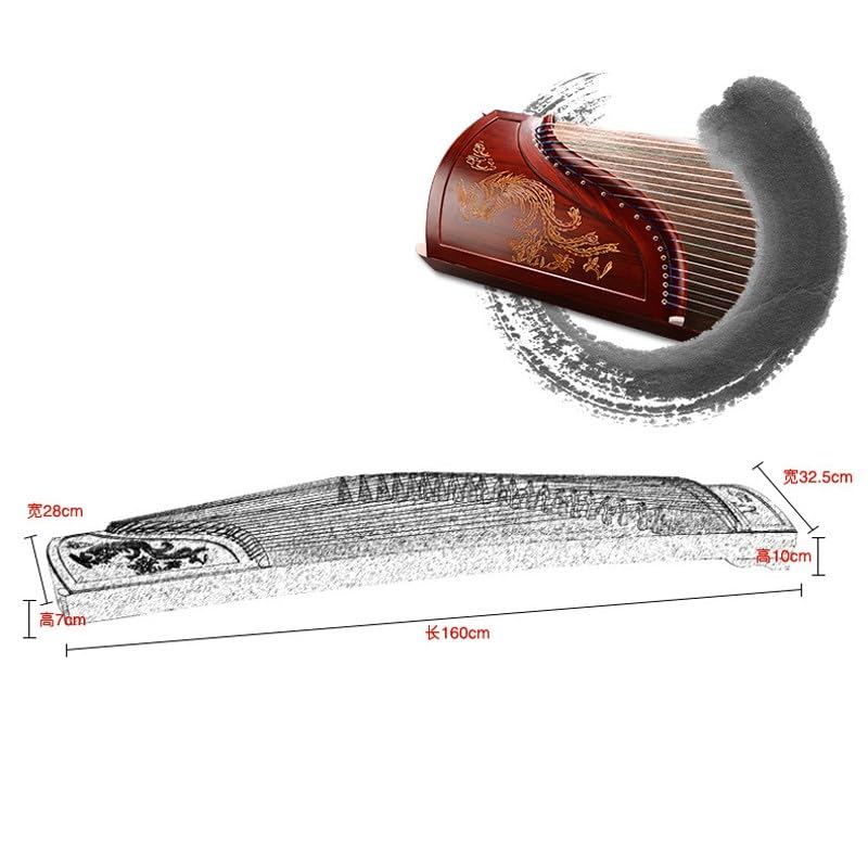 JITEM Professional Performance Grade Paulownia Wood Guzheng, Hand-Carved Zither String Instrument for Adults/Children/Senior/Intermediate/Beginner(Color:B), Size - Image 2