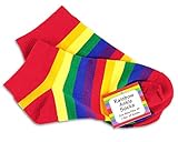 Rainbow Ankle Socks - Rainbow Stripe Socks for Gay Pride, Lesbian Pride, Transgender Pride, LGBTQ Awareness, Pride Parades amd LGBTQ Marches - Support LGBTQ Cause (1 Pair)