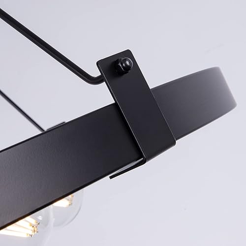 Miniatura 8 de Wellmet Lámpara de araña de granja de 38 pulgadas de diámetro, lámpara grande con rueda de carro, para comedor, acabado de metal rústico con 8 luces