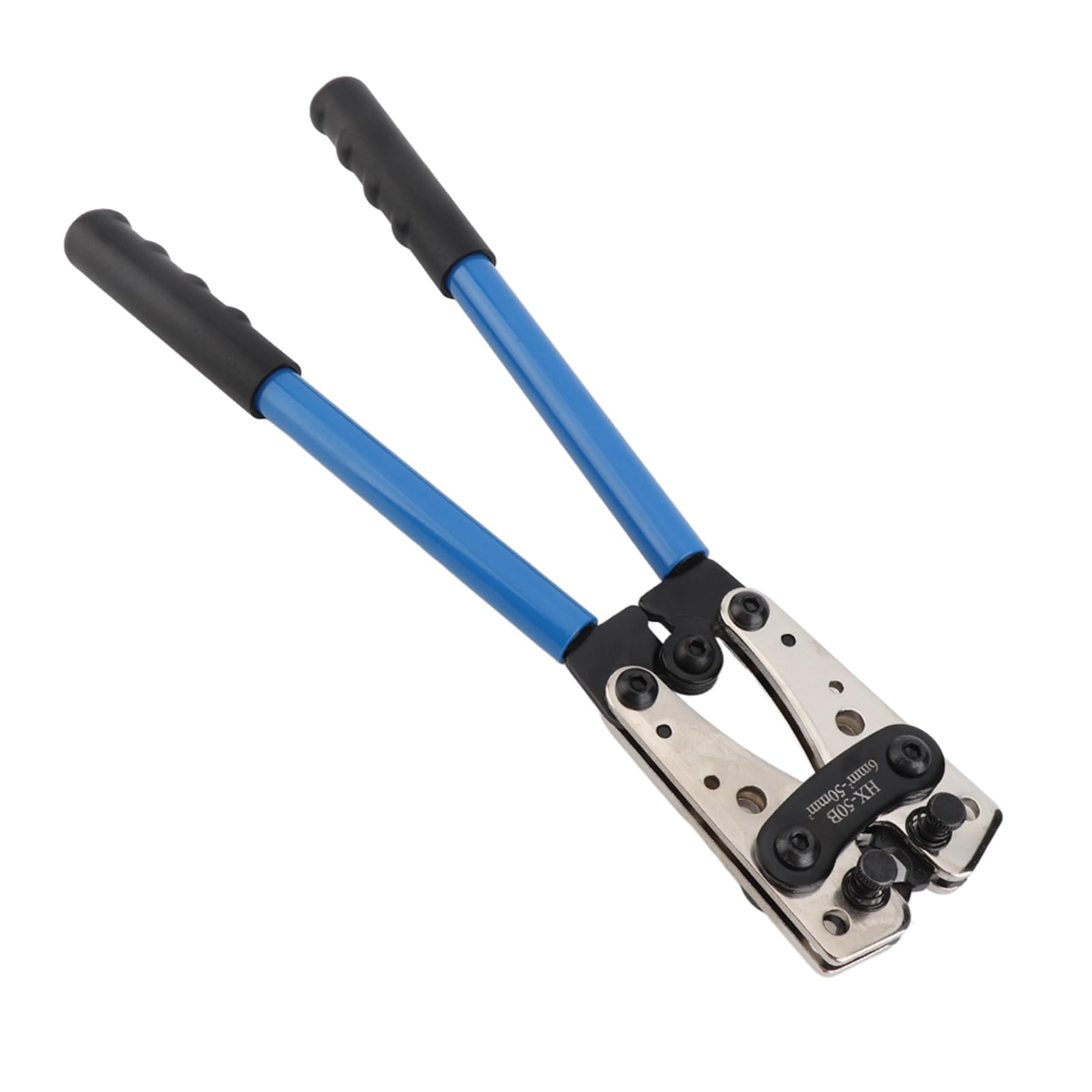 GOTOTOP Pinza Crimpatrice Professionale, 6-50 mm², Crimpatrice Esagonale per Cavi Batteria, Blu