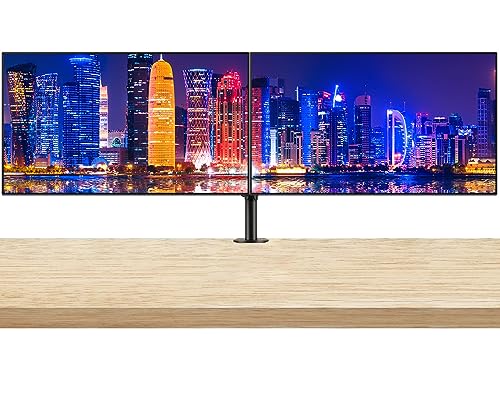 Image of Lenovo ThinkVision P27h 27-inch 2560 x 1440 LED Backlit Quad HD LCD Monitor, 2-Pack Bundle with HDMI, DisplayPort in & Out, Daisy Chain Ready, Dock, USB-C, USB Hub, Desk Mount Dual Monitor Stand