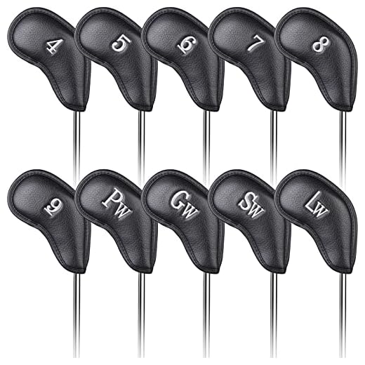Magnetic Closure Iron Headcovers Set of 10