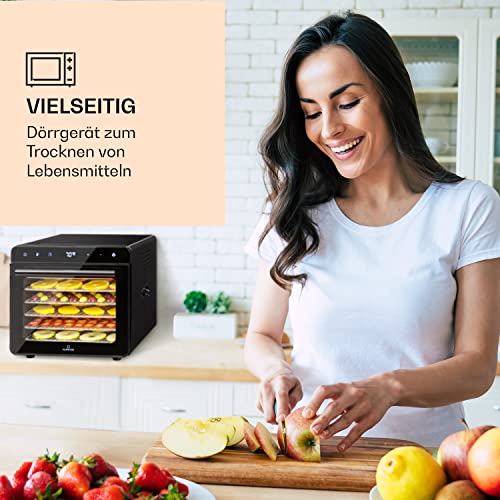 Klarstein Dörrautomat, Dörrgerät für Gemüse, Obst, Nüsse und Fleisch Trocknen, Food Dehydrator mit 6 Metallgitter, Dörrautomat Edelstahl, Dörrautomaten mit 24H Timer-Funktion, Touch-Display, 700 Watt – Bild 3