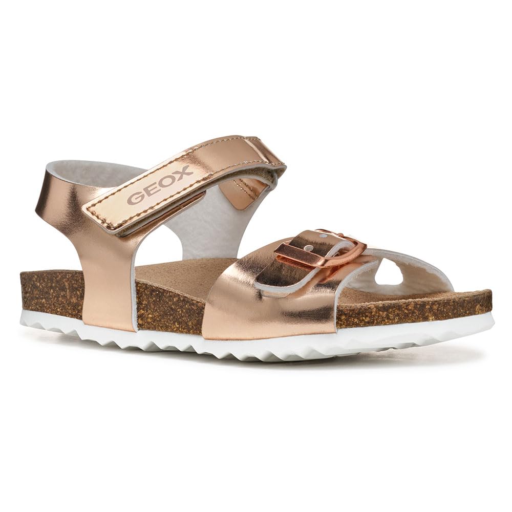 Geox Girls' J Adriel Girl C Sandals, Rose Gold, 3 UK