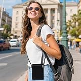 Nogeqi Crossbody Cell Phone Purse, Nylon Phone Bag Crossbody with Zipper, Ultralight Small Cellphone Wallet Purse with Strap for Women Men Walking Outdoor Coin Key Storage Organizer (Black) - Image 5