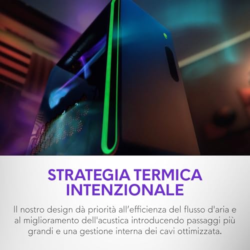 Alienware Aurora Gaming Desktop ACT1250 – Intel Core Ultra 7 265F, Nvidia Geforce Rtx 5060 Ti, 16GB DDR5, 1TB Ssd, Windows 11 Home, USB-C, Pannello Laterale Trasparente, Psu 500W – Basalt Black - 7