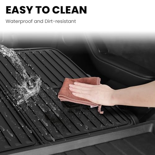 Image of LASFIT Rear Seat Back Mats for Tesla Model Y Juniper 2026 2025 | (Only Fit Premium & Performance) All Weather TPE Custom Fit Rear Backrest Mats, Seat Back Protectors Accessories, Black