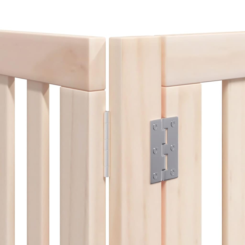 10-TLG. Puerta plegable para perros de madera de álamo con puerta de 800 cm de longitud independiente, para perros, cachorros, jardín, terraza, protección y seguridad en exteriores