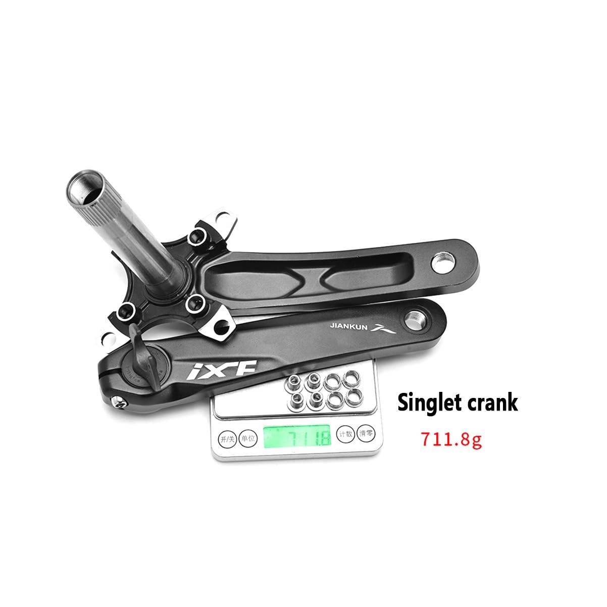 Platos y bielas de Bicicleta de montaña de 170mm, Platos y bielas de un Solo Plato de aleación de Aluminio con Soporte Inferior roscado, Compatible con Plato Triple