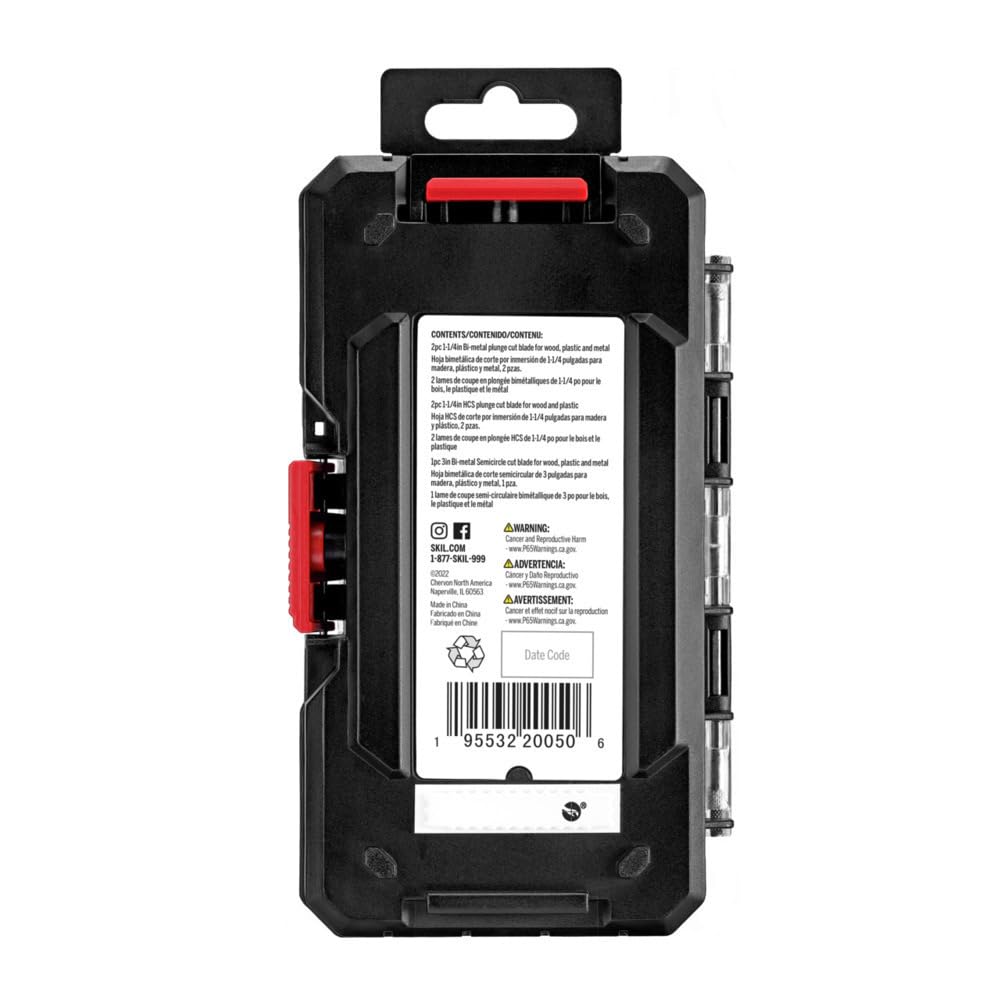 SKIL 5 cuchillas oscilantes multiherramienta para multiherramienta oscilante Skil OS592702/OS593002 - OSA8005