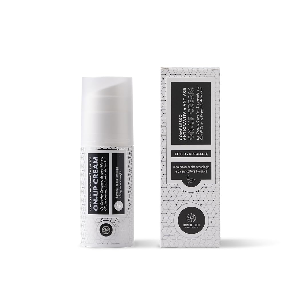 On Up Cream 50 ml Crema Collo e Décolleté Trattamento Lifting rassodante con Acido Ialuronico, Up-Gravity e oli vegetali per pelle matura
