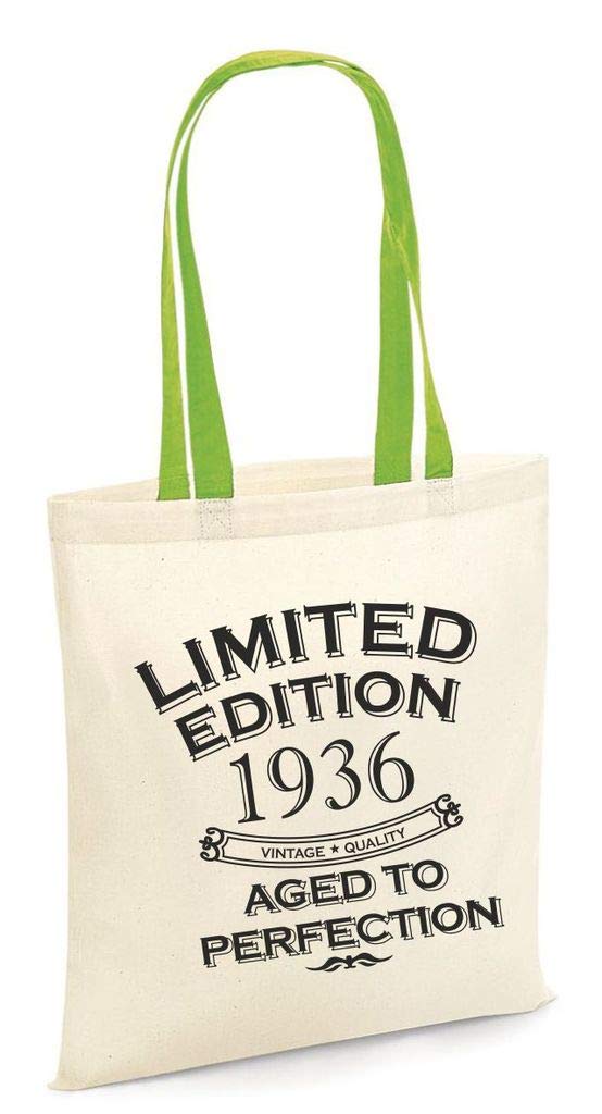 1936 Birthday Gift Present Tote Shopping Bag For Life Cotton Limited Edition Aged To Perfection