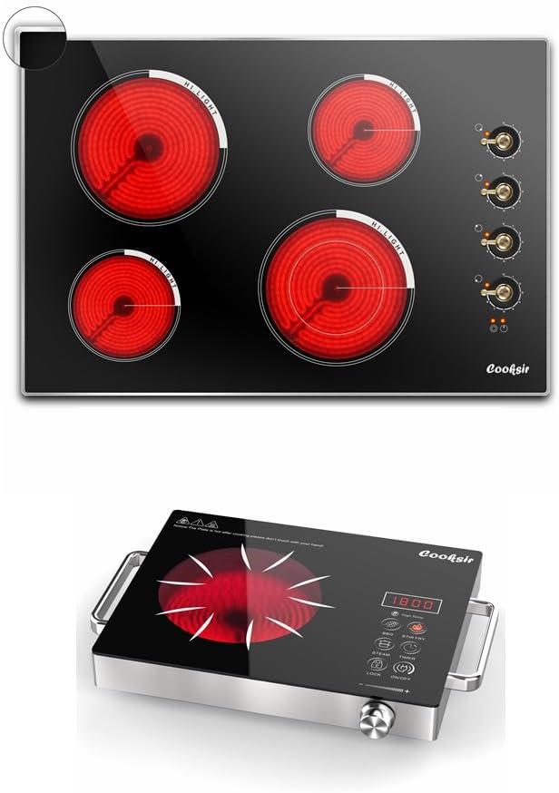 Electric Cooktop 30 Inch and Single Burner Electric Cooktop