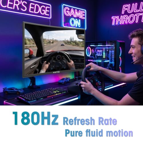 Image of New! Sceptre Curved 24-inch Prime Gaming Monitor 1080p 1500R 1ms up to 180Hz DisplayPort x2 HDMI x2 Build-in Speakers, Machine Black 2027 (C248B-FW180T Series)