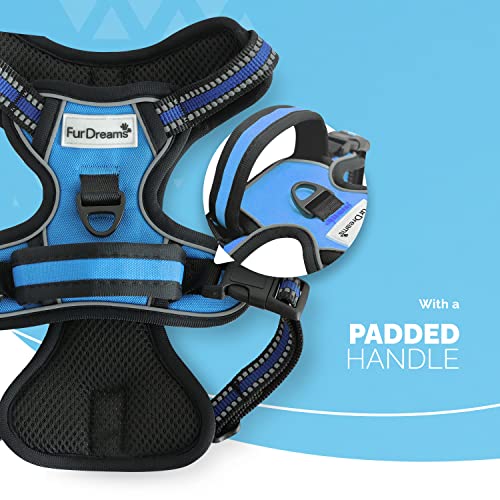 FurDreams Dog Harness, Secure Padded Vest Harness, Comfortable Material with Reflective Strips, Non-Restrictive - Image 2