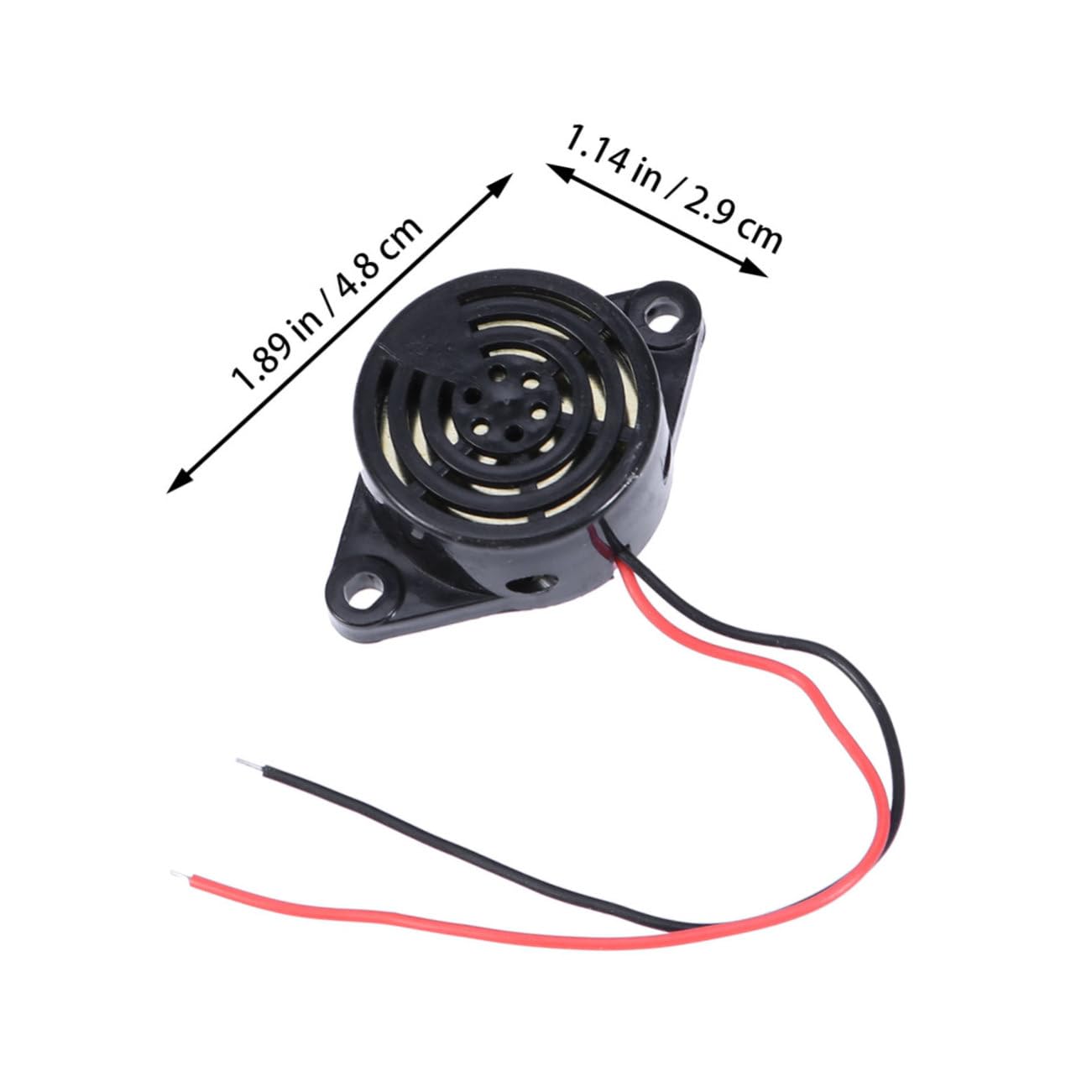 Cabilock 2Pcs Buzzer Alarm High Decibel Continuous Sound Electronic Alarm for Industrial Use Low Voltage Durable Wires Included