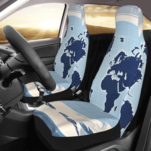 Lot de 2 housses de siège de voiture lavables - Protection universelle pour SUV et berline
