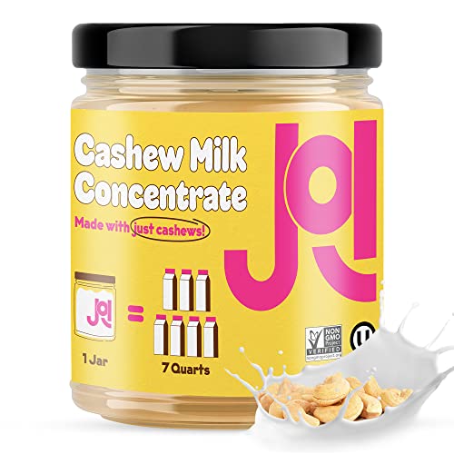 Cashew Milk Unsweetened Plain Concentrate By Joi - 27 Servings - Vegan, Kosher, Shelf Stable, Keto-Friendly, Dairy Free, & Fat Free Milk - Cashew Milk Powder And Cashew Butter Substitute, Coffee & Plant Milk Creamer. Use In Smoothies, Cereal, Ice Cream, Spreads & Baked Goods. #TOP5