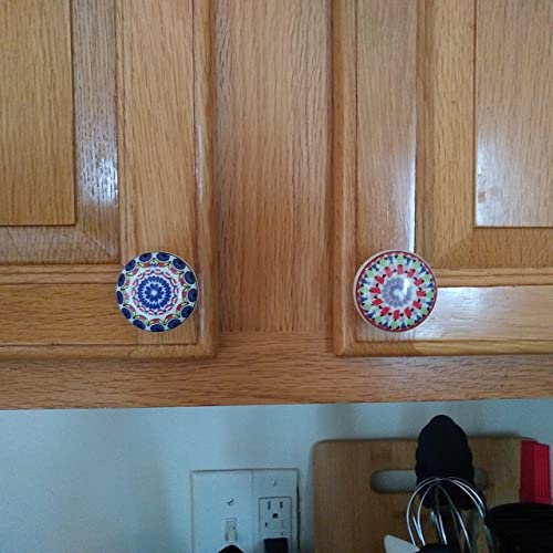 Hopofly Ceramic Knobs Multi Color Multi Design Ceramic Door Knobs Kitchen Cabinet Drawer Pulls Hardware Knobs Cabinet Knobs Drawer Knobs (30, Multicolor) #TOP5