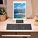 immagine 6Tastiera Bluetooth IKOS Mini portatile pieghevole piccolo ultra sottile QWERTY Layout per iPhone iPad Air Pro iOS, Android, Windows Smartphone Microsoft Tablet PC (tastiera pieghevole, Black)