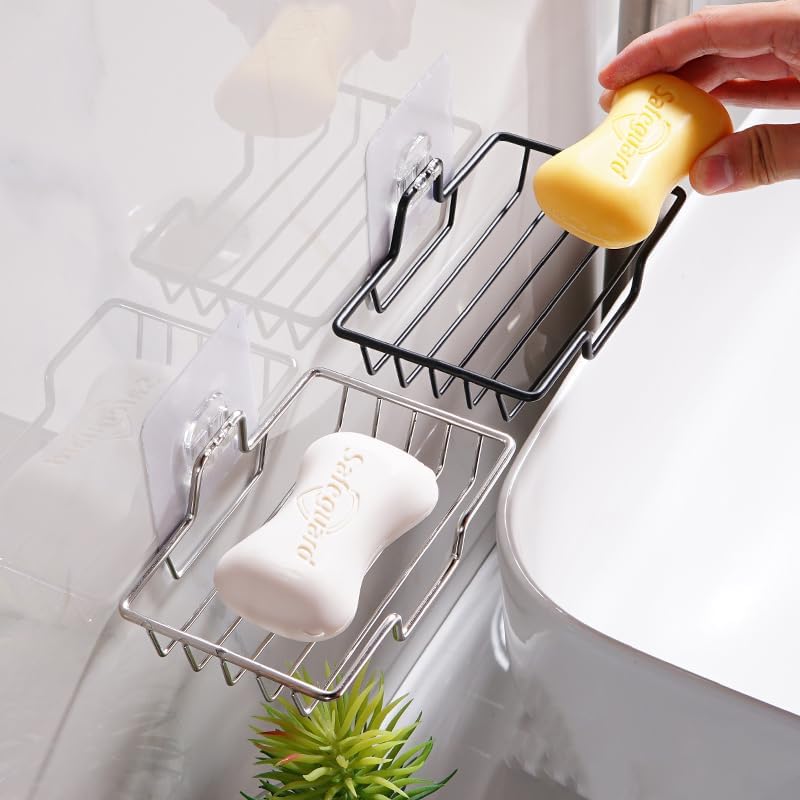 Miniatura 2 de HSJL Soporte de esponja para fregadero de cocina, soporte de esponja de gran capacidad, organizador de fregadero colgante para esponja, cepillo,