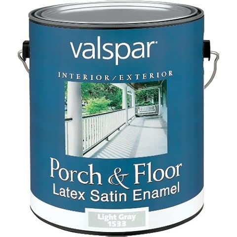 Valspar 1533 Porch and Floor Latex Satin Enamel, 1-Gallon, Light Gray Cover