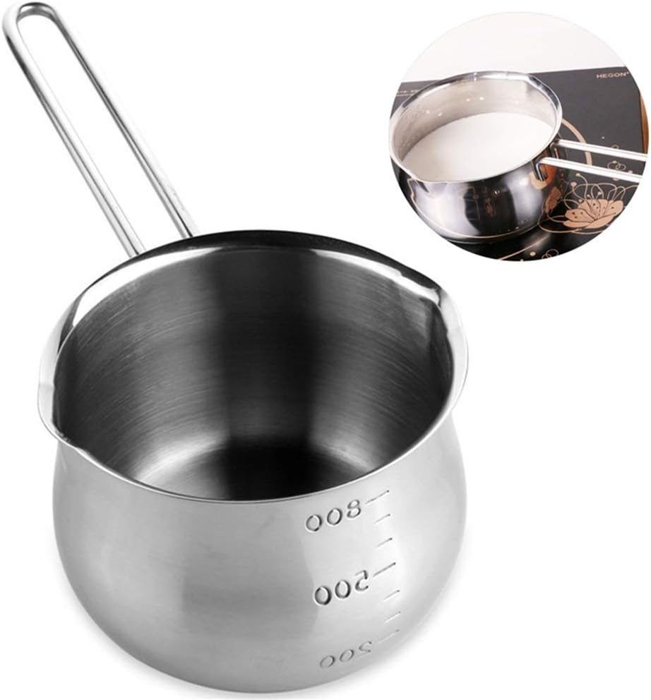 Non-Stick Pan Milk Pot Butter Chocolate Melted Heating Pot Warmer Pan Small Saucepan Cheese Pot with Pour Spouts