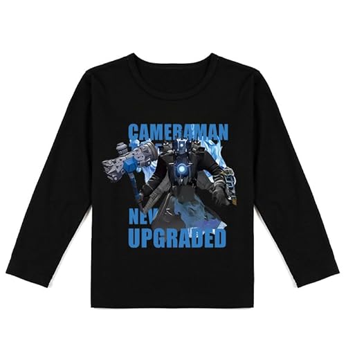 [PRABOS] スキビディ トイレ長袖 tシャツ キッズskibidi toilet 長袖tシャツ スピーカーマン ボス 子供服 春秋 人気 面白い 怖いゲーム カジュアル クルーネック トップス (C3#,150CM)のサムネイル