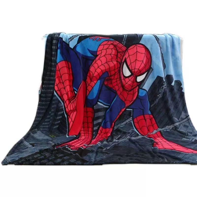 Cartoon Spidey Supey Soft and Warm Blanket Specially Designed for Children. It Measures 55 inches by 40 inches. It is Suitable for Placing on Sofas and Chairs and can be Used in The Living Room.