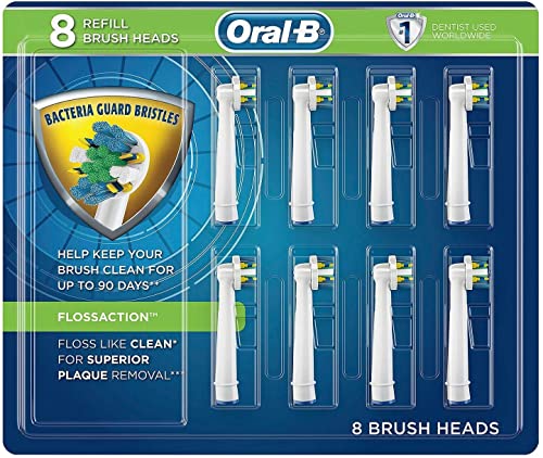 Oral-B - Floss Action Replacement Brush Heads 8 Pieces
