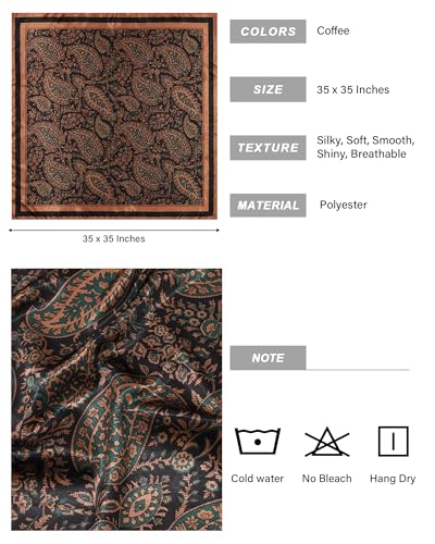 AWAYTR 35” Satin Head Scarf for Women Like Silk Scarf for Hair Scarf Satin Hair Bandana Women Headscarf Hair Wrap Scarf Neck2