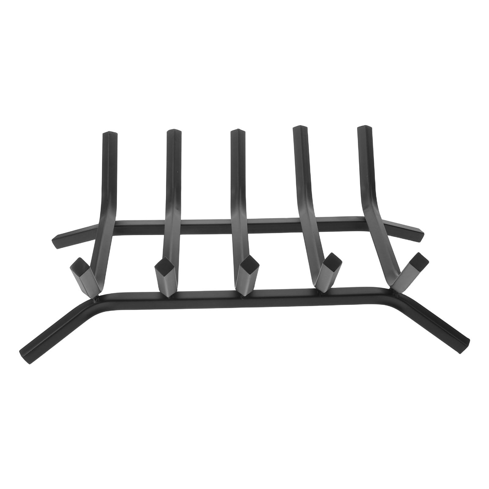 Soporte Metálico para Leña Negro, Estante Interior para Chimenea