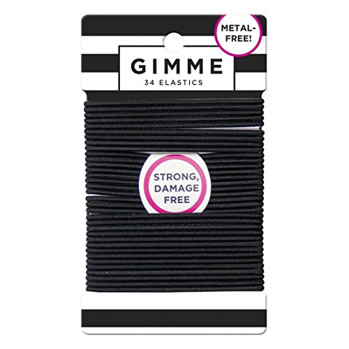 GIMME Elastics Black Thin No Metal 34pc