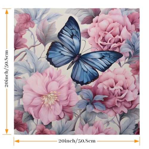 Servilletas de Tela Floral Set x6 50.5x50.5 cm Multicolor miniatura 2