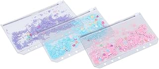 FOYTOKI 3 Peças Clipes Para Fichário Clipe Ins Bolsa Para Fichário Bolsa Com Zíper Sacos De Armazenamento Reutilizáveis Sacos Com Zíper Sacos De Armazenamento Sacos De Arquivo Zip