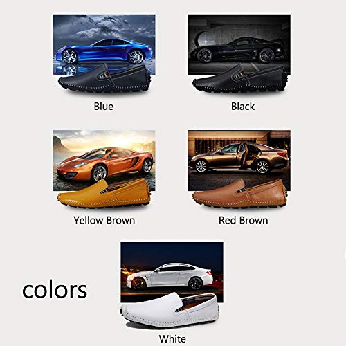 Image of Men's Driving Shoes Leather Slipper Casual Slip on Loafers