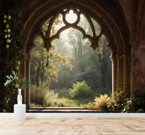 Papier peint texture soyeuse forêt et soleil bien-être 3D