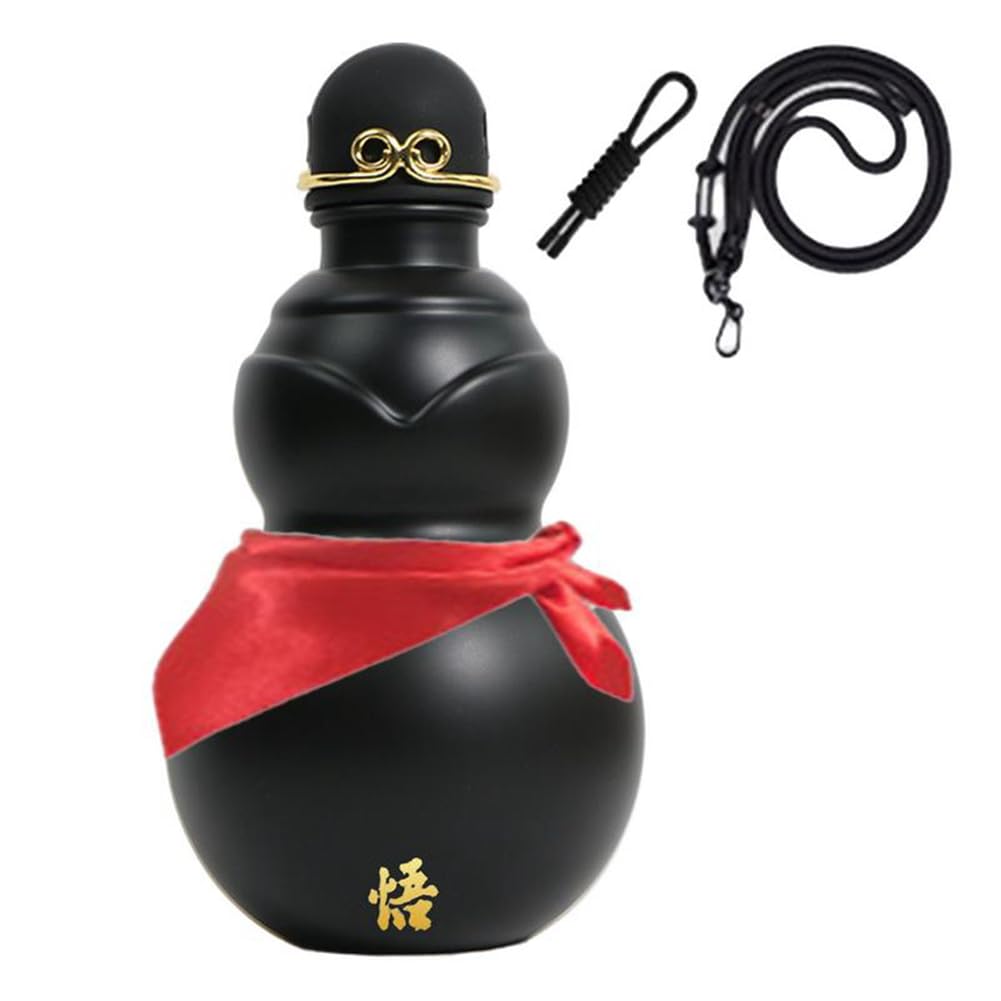 Petaca china para vino y agua con diseño de calabaza negro tradicional de gran capacidad
