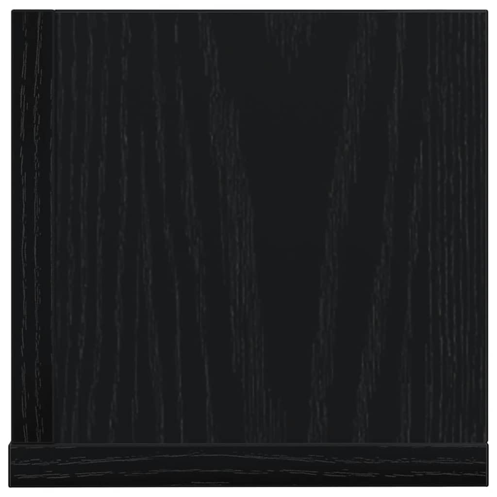Półki ścienne, 2 sztuki, czarne, 75 x 16,5 x 16,5 cm, materiał drewnopochodny, regał wiszący z mocowaniem na ścianie, do salonu, sypialni, kuchni, biura, miejsce do przechowywania i dekoracyjny