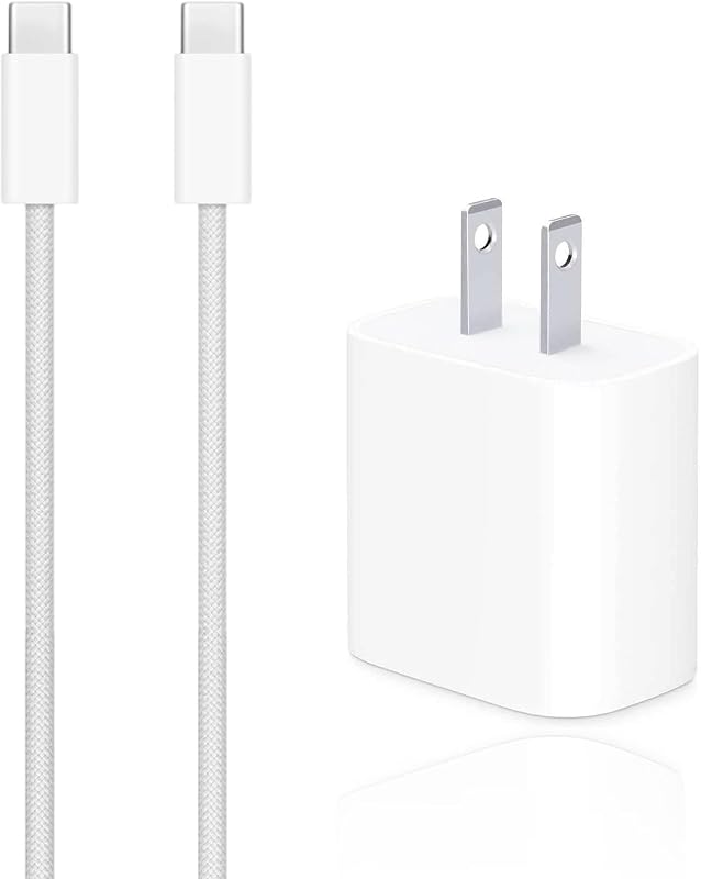 Airpods Pro 2nd/3rd Gen Charger, 20W USB-C Airpods 4 Charging Cord, USB C to usb c Woven Cable for NEW AirPod Pro 3 (2025), Max 2 Wireless Earbuds, iPhone 17/17E/16/16E/15 Charging Cord Power Adapter