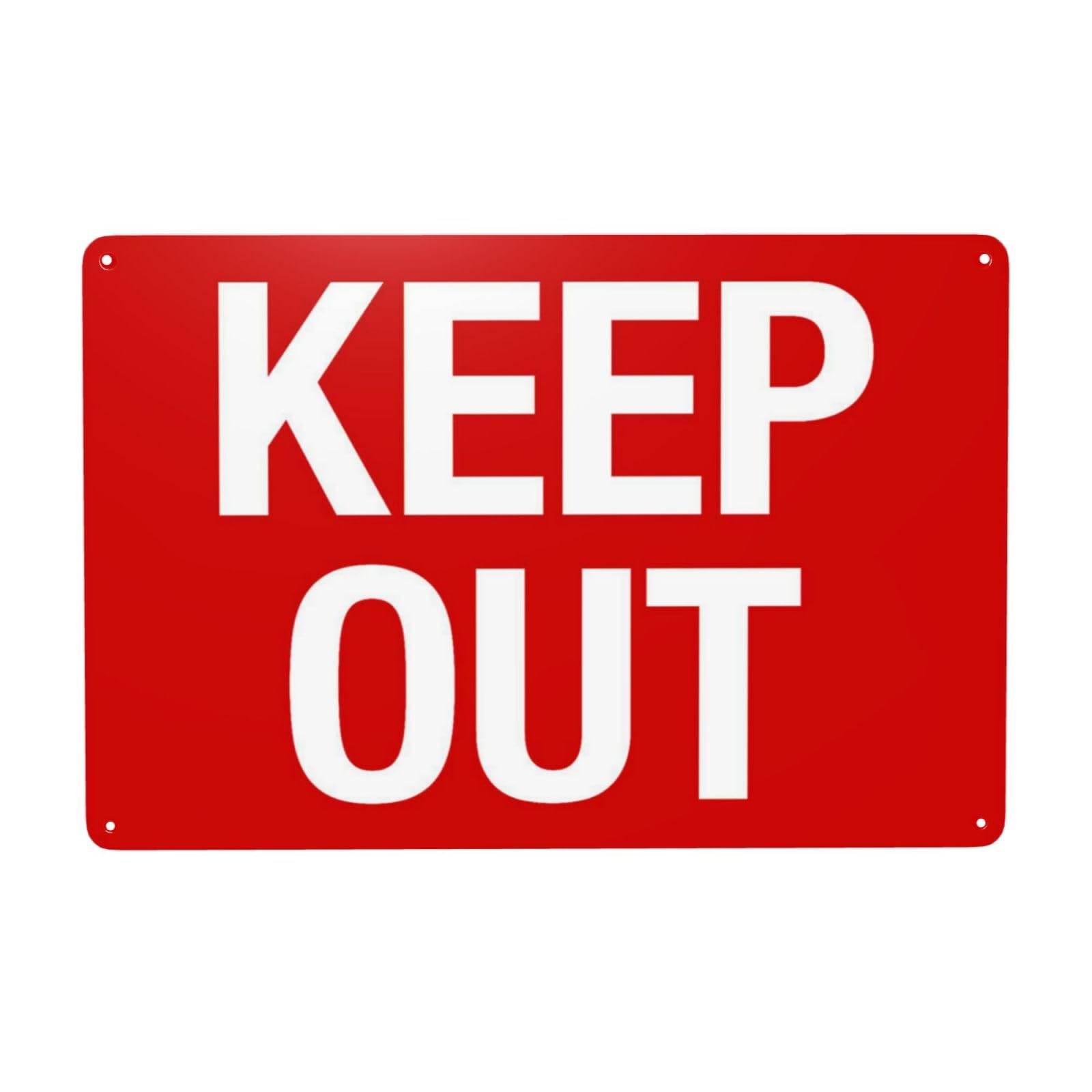 Vintage Metal Tin Sign, Keep Out Private Property Authorized Personnel Only Decor, 12x8 Inch