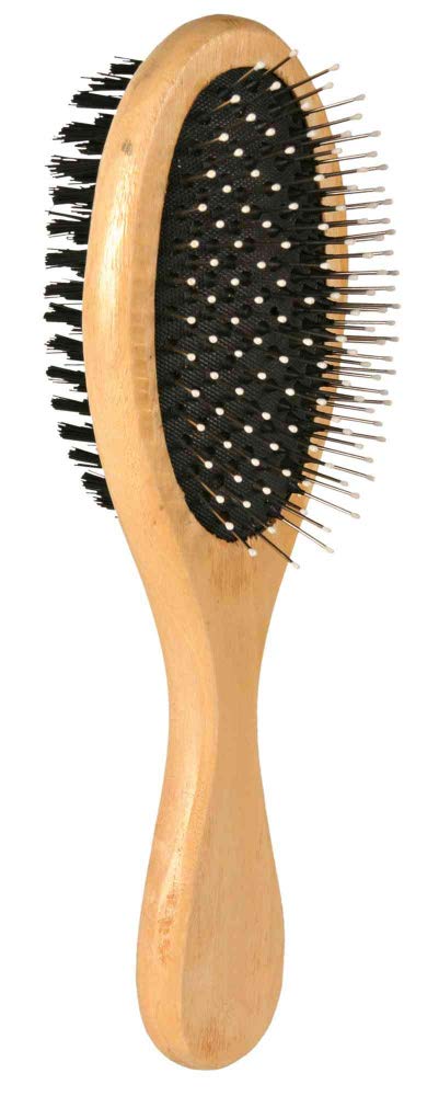Wooden brush, double sided, 5 22 cm, Beige, 5 x 22 cm (Pack of 1) - Image 2