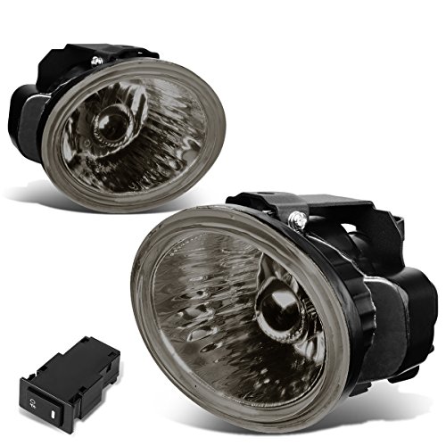 Auto Dynasty Fog Lights Assembly Compatible with 2002-204 Altima / 2003-2007 Murano Front Bumper Driving Fog Lamps w/Switch, Driver and Passenger Side, Smoked Lens