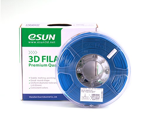 eSUN 1.75mm Blue ABS 3D Printer Filament 1kg Spool (2.2lbs), Blue