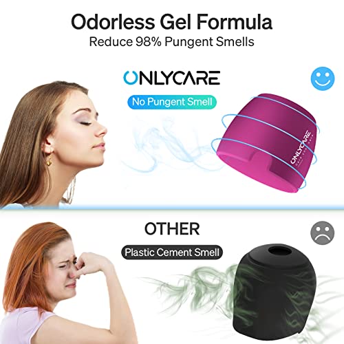 Image of ONLYCARE Migraine Relief Cap, Upgraded Odorless Migraine Ice Head Wrap, Headache Relief Hat for Migraine, Hot Pink