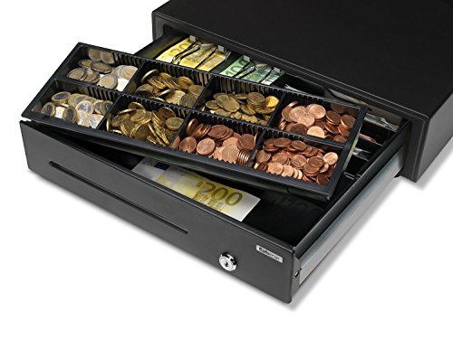 Safescan 4141T2 verstellbarer Kassenladeneinsatz zur Optimierung Ihrer Kassenschublade - mit 6 Fächern für Scheine und 8 für Münzen - kompatibel mit der Safescan SD-4141 und HD-4141S Kassenlade