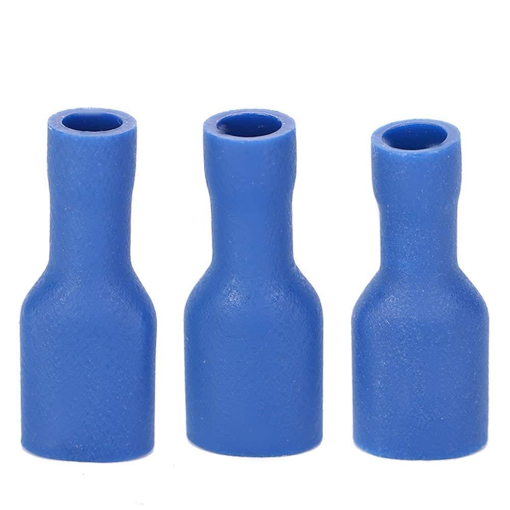 1000 Pcs FDFD2 250 Blue All Insulation Wire Connector Female Terminals for Electric Engineering, PVC Terminal, Electrical Wire Connectors