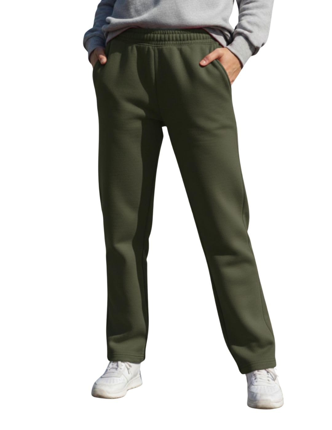 Mack Jonney Women’s Solid Fleece Track Pants | Warm & Durable Casual Lowers | Trendy Lowers-M5306-image-15