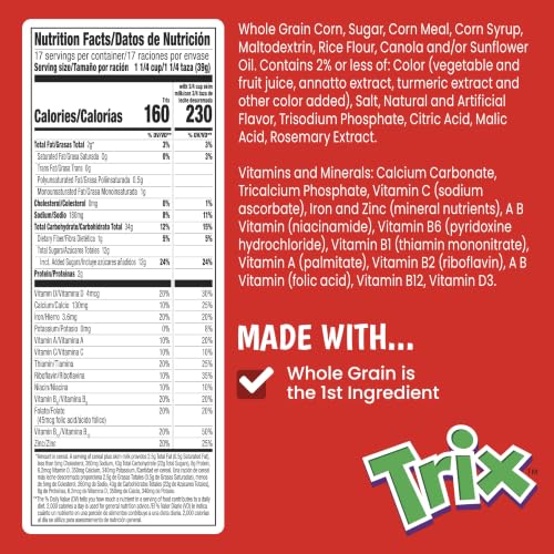Image of Trix Breakfast Cereal, 6 Fruity Shapes, Giant Size, 23.4 Ounce (Pack of 10)